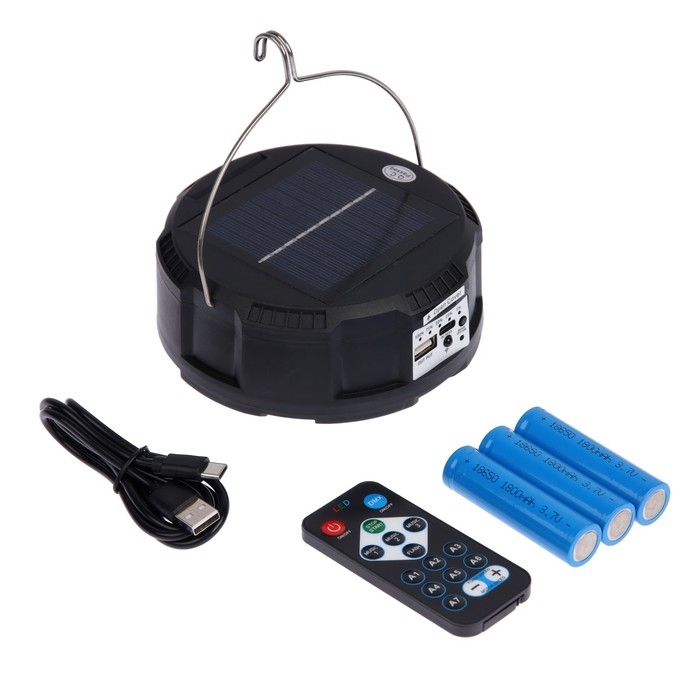 Садовый светильник на солнечной батарее &laquo;Прожектор&raquo;, 13 &times; 6 &times; 13 см, 6 LED, пульт ДУ, свечение RGBW