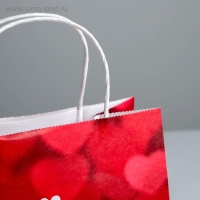 Пакет подарочный крафт, упаковка, &laquo;All you need is love&raquo;, 22 х 25 х 12 см