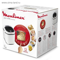 Хлебопечка Moulinex OW 210130, 650 Вт, 12 программ, варка джема, ржаной хлеб, белая
