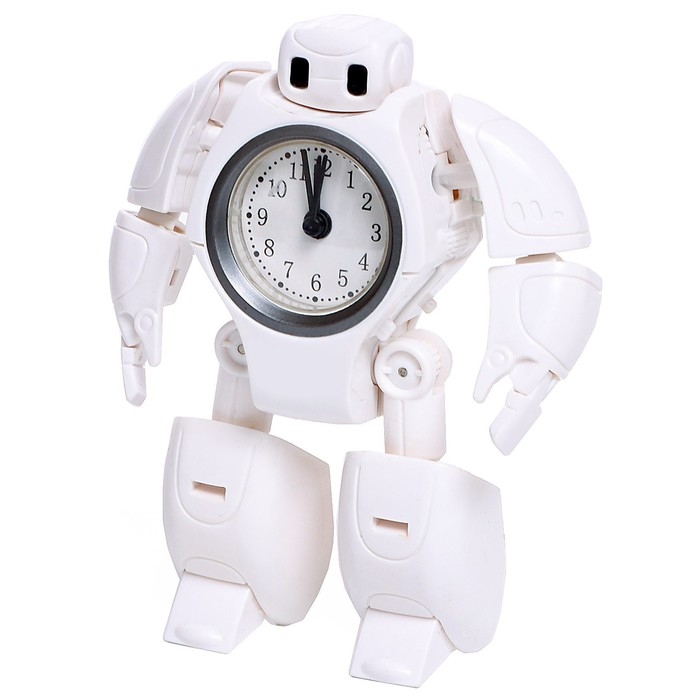 Робот &laquo;Будильник&raquo;, трансформируется, звуковые эффекты, цвет белый