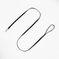 Комплект с мягкой шлейкой и бантиком , размер S, поводок 120 x 1,5 см, ОГ 23-42 см, серый