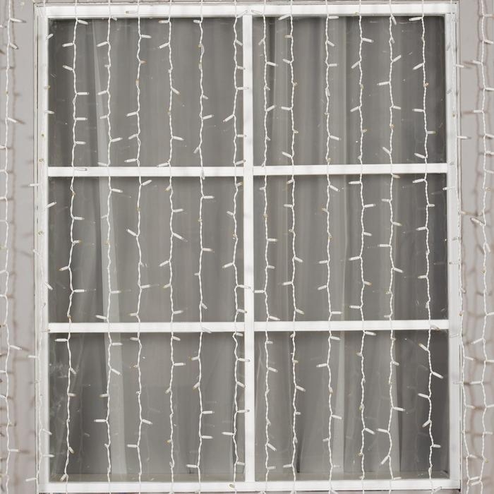 Гирлянда &laquo;Занавес&raquo; 2 &times; 3 м, IP65, УМС, белая нить, 760 LED, свечение тёплое белое, 220 В