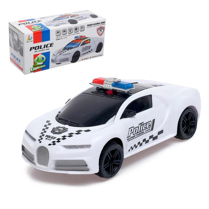 Машина &laquo;Полиция&raquo;, световые и звуковые эффекты, работает от батареек