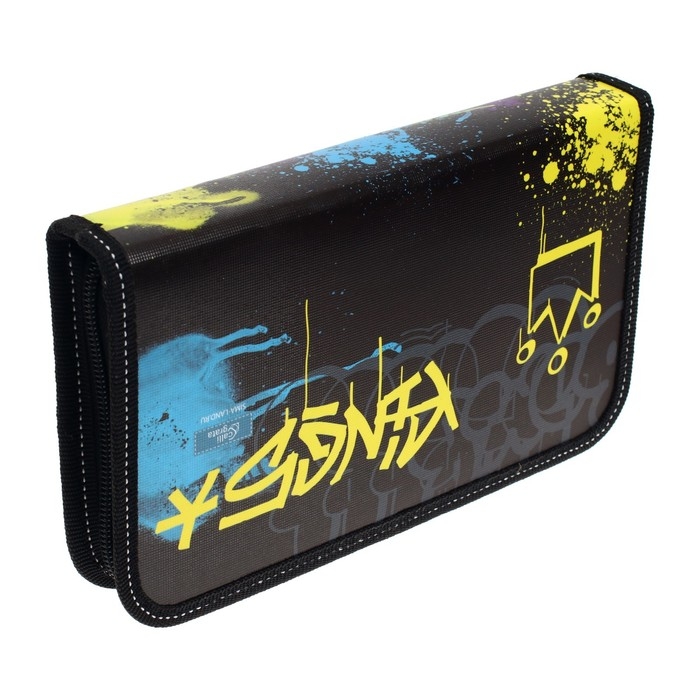 Пенал 1 секция 115 х 205 х 30 мм, Calligrata Пенал 1 секция 115 х 205 х 30 мм, Calligrata "Маска", ламинированный картон