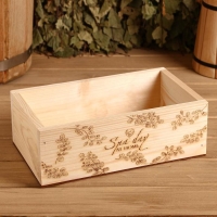 Ящик деревянный "Spa day at home", 24.5&times;14&times;8 см, микс