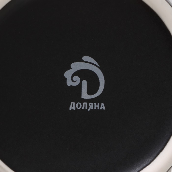 Кружка фарфоровая Доляна &laquo;Мандала&raquo;, 380 мл, белый узор