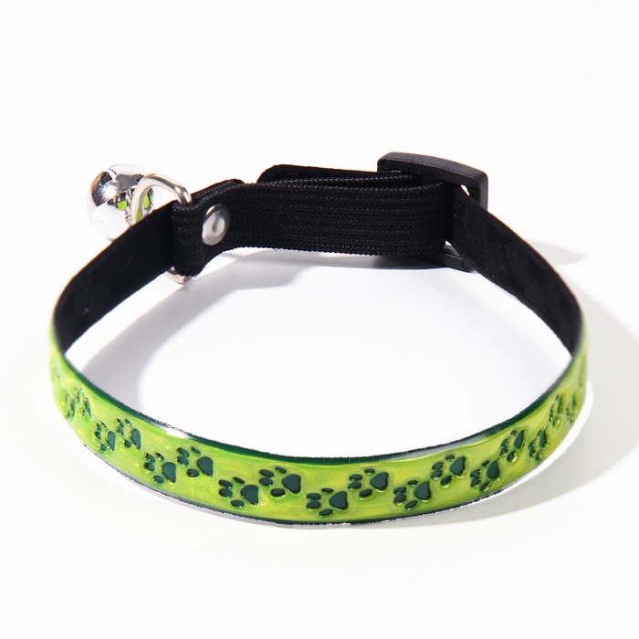 Ошейник светоотражающий Ошейник светоотражающий "Следы лапок", 29 х 1 см, микс цветов