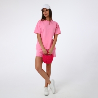 Сумка молодёжная на молнии, цвет розовый