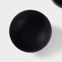 Набор салатников фарфоровых Magistro Lofty, 2 предмета: 600 мл, d=14 см, цвет черный