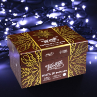 Гирлянда «Нить» 10 м, IP44, УМС, тёмная нить, 100 LED, свечение белое, мерцание белым, 220 В Гирлянда «Нить» 10 м, IP44, УМС, тёмная нить, 100 LED, свечение белое, мерцание белым, 220 В