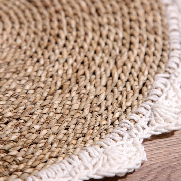 Коврик плетёный круглый 35 см