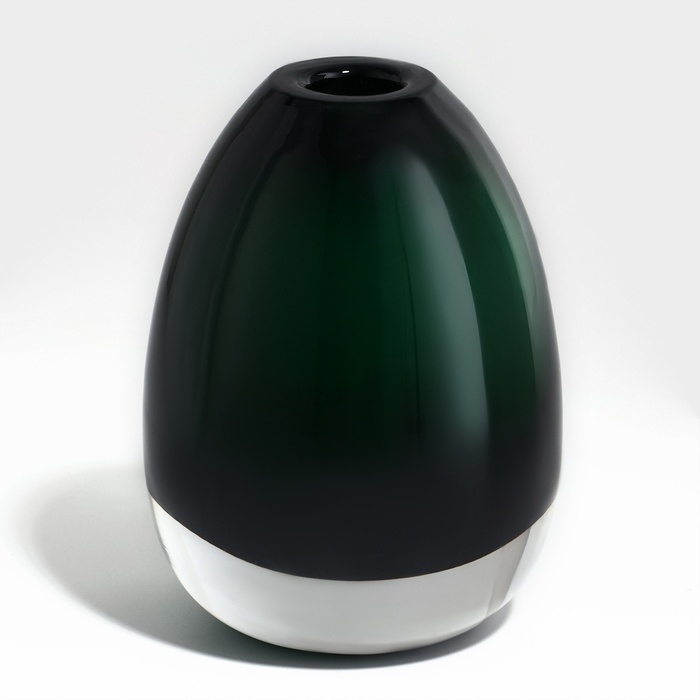 Ваза для цветов &laquo;Джозефина&raquo; из прозрачного зеленого стекла 12 х 10 х 10 см