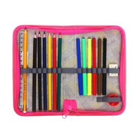 Пенал 1 секция, 115 х 205 мм, с наполнением 16 предметов, Calligrata "Сиба-ину" ламинированный картон, 30П26/set