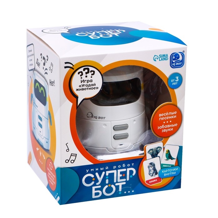 Интерактивный робот &laquo;Супер Бот&raquo;, русское озвучивание, световые эффекты, цвет белый