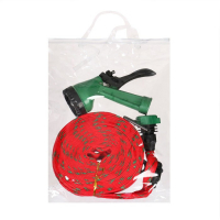 Шланг поливочный резиновый, 12 мм (1/2"), 15 м, в текстильной оплётке, с поливочным пистолетом, цвет МИКС, Greengo