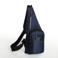 Сумка-слинг мужская из текстиля, цвет синий Сумка-слинг мужская из текстиля, цвет синий
