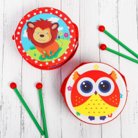 Музыкальная игрушка &laquo;Барабан&raquo;, с рисунком, цвета микс, бумажная мембрана