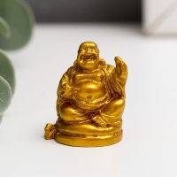 Нэцке полистоун "Хотей" золото набор 6 шт 3,2х2,3х2 см Нэцке полистоун "Хотей" золото набор 6 шт 3,2х2,3х2 см