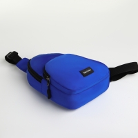 Сумка-слинг на молнии TEXTURA, наружный карман, цвет синий Сумка-слинг на молнии TEXTURA, наружный карман, цвет синий