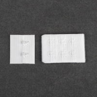 Застёжка для бюстгальтера, 3 ряда 2 крючка, 3,3 &times; 2,8 см, 3,3 &times; 5 см, 10 шт, цвет белый