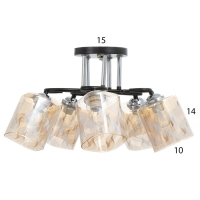 Люстра "Арнелла" 5хЕ27 40Вт чёрный 58х58х27 см BayerLux Люстра "Арнелла" 5хЕ27 40Вт чёрный 58х58х27 см BayerLux