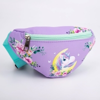 Сумка детская для девочки поясная &laquo;Лунный единорог&raquo; 20 см х 10 см х 6 см