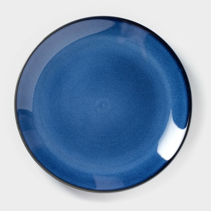 Тарелка керамическая обеденная &laquo;Лунная тропа&raquo;, d=25 см, цвет синий
