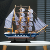 Корабль сувенирный средний «Всадник», паруса синие, микс, 43х8,5х39 см Корабль сувенирный средний «Всадник», паруса синие, микс, 43х8,5х39 см