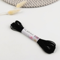 Резинка шляпная, 1 мм, 10 &plusmn; 0,5 м, цвет чёрный