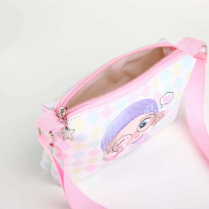 Сумка детская для девочки на молнии, цвет белый