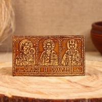Икона &laquo;Триптих&raquo; 12х6,5 см, береста