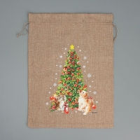 Мешок с термонаклейкой «Елочка», 30 х 40 см +/- 1.5 см, Новый год Мешок с термонаклейкой «Елочка», 30 х 40 см +/- 1.5 см, Новый год