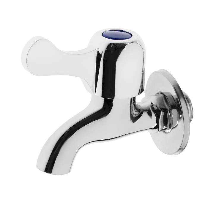 Кран водоразборный ZEIN Z2180, 1/2 Кран водоразборный ZEIN Z2180, 1/2", с плоской ручкой, цинк, кран-букса, хром