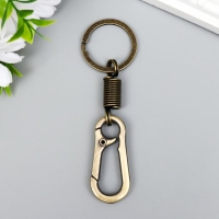 Брелок металл "Карабин с пружиной" под латунь 9,5х3 см Брелок металл "Карабин с пружиной" под латунь 9,5х3 см