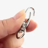 Карабины металл 7,9гр 4,5*1,5см/12*2мм (наб 2 шт цена за наб) серебряный TR