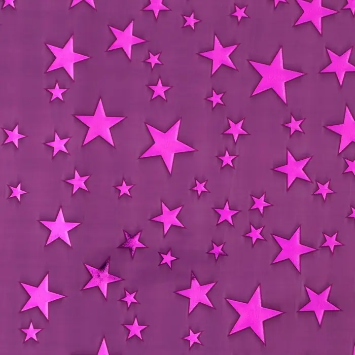 Пленка голография &laquo;Звёзды&raquo;, фиолетовый, 70&times;100 см