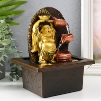 Фонтан настольный от сети "Счастливый хотей со слитком золота" 13х13х20 см