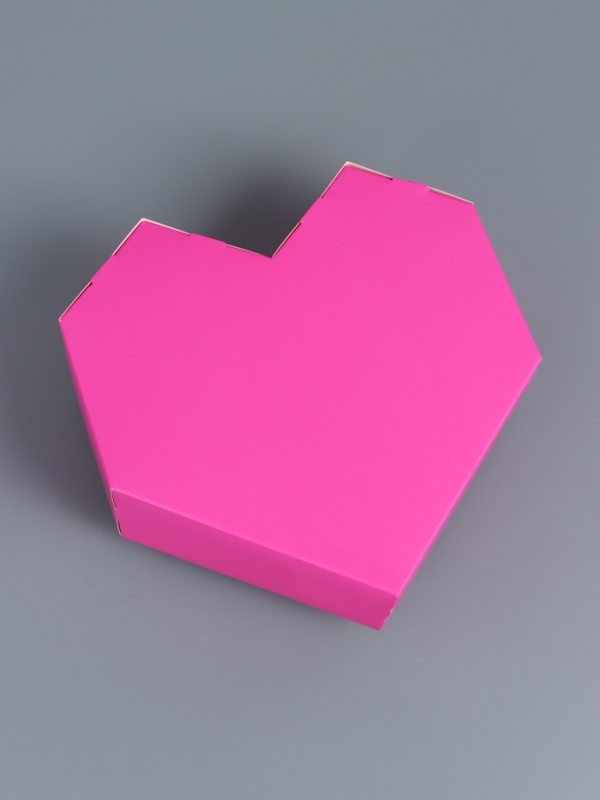 Коробка самосборная сердце, 17 х 17 х 6 см, розовая Коробка самосборная сердце, 17 х 17 х 6 см, розовая