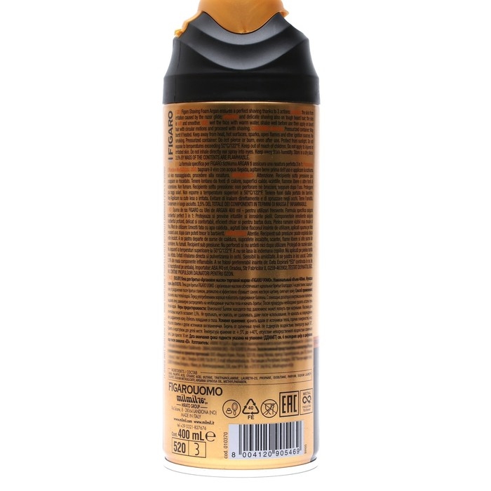 Пена для бритья FIGARO UOMO, Аргановое масло, 400 мл Пена для бритья FIGARO UOMO, Аргановое масло, 400 мл