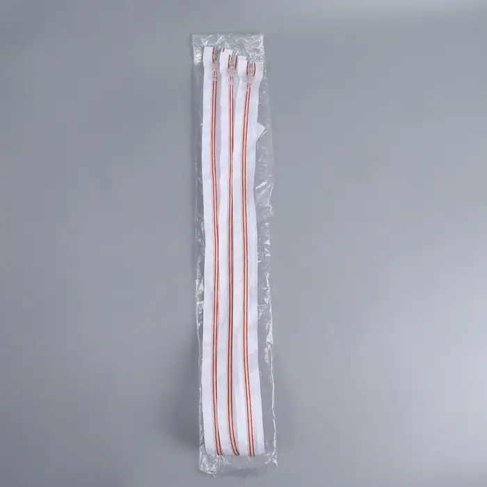 Молния &laquo;Спираль&raquo;, №5, разъёмная, замок автомат, 80 см, белая, красная