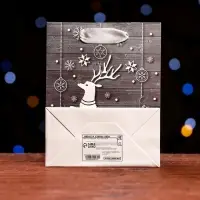 Пакет ламинированный &laquo;Белый олень&raquo; 11.5&times;14.5&times;6 см