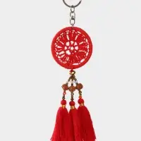 Брелок "Ловец снов" 19 см, цв. красный