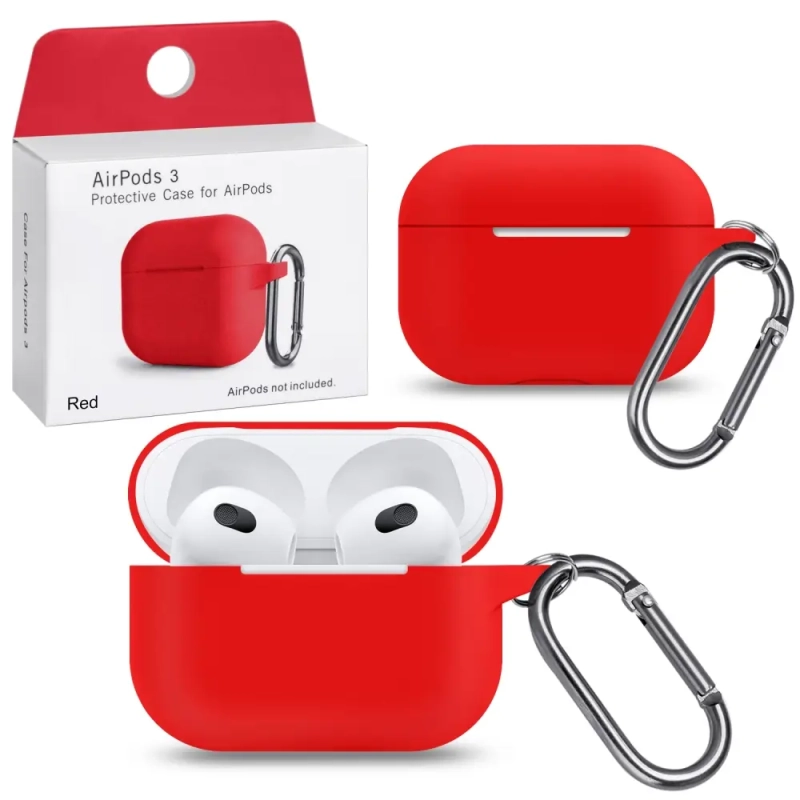 Чехол Apods 3 Red с карабином #16