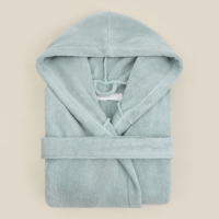 Халат махровый с капюшоном женский SL HOME: Basic "Аззура", р-р XL, 100% хл, 420 г/м2