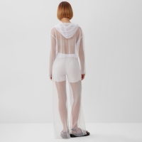 Комплект женский (лонгслив с капюшоном, брюки) MINAKU: Casual Collection цвет белый, р-р 46