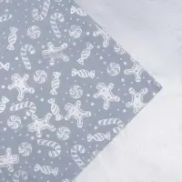 Плёнка упаковочная фольгированная &laquo;Сладости&raquo;, 70&times;50 см, белый