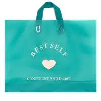 Пакет с петлевой ручкой зеленый 44 х 35 х 8 см  80 мкм