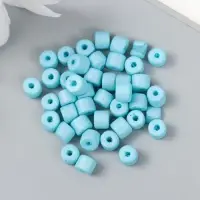 Бусины для творчества пластик цилиндр "Цвет неба" набор 20 гр 0,6х0,6х0,5 см