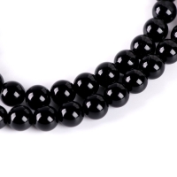 Бусины из натурального камня &laquo;Чёрный агат&raquo; набор 36 шт., размер 1 шт. &mdash; 10 мм