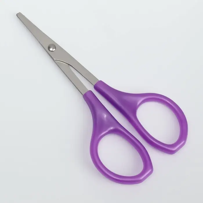 Ножницы маникюрные, прямые, узкие, 9 см, МИКС